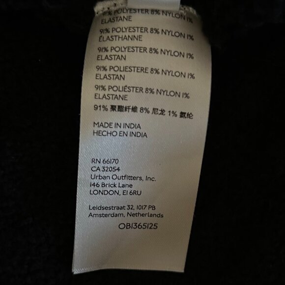 Free People Cabin Fever Ribbed Sweater Washed Black Oversized M - Picture 10 of 11